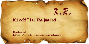 Király Rajmund névjegykártya