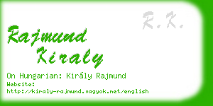 rajmund kiraly business card