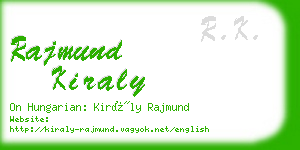 rajmund kiraly business card